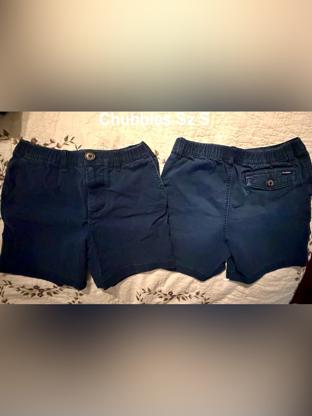 chubbies Navy Blue Kids' Elastic-Waist Shorts